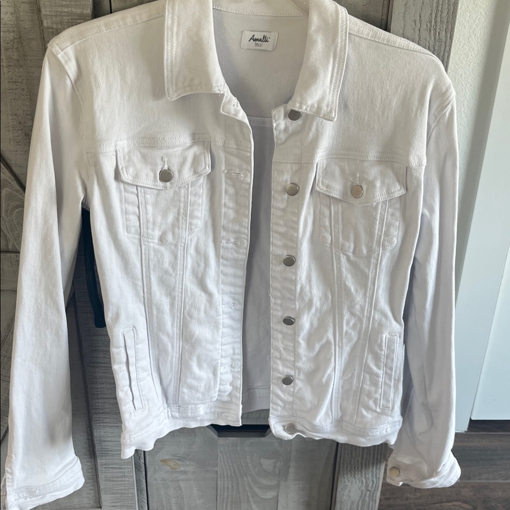 Tall ladies! Amalli Talli White Denim Jacket